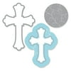 Little Miracle Boy Blue & Gray Cross - Baptism DIY Shaped Cut-Outs - 24 Count