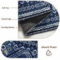 thumbnail image 6 of Boho Navy Blue Brown Round Area Rug 4Ft Washable Circle Rugs for Bedroom Dining Room, Ethnic Southwest Abstract Geometric Non-Slip Carpet Floor Mats Indoor Outdoor Carpet Runner Aesthetic Home Decor, 6 of 8
