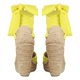 thumbnail image 3 of Alpargata Puntal De Plataforma Yute Con Listón 2 en 1 Cabra Piel Sintético Limón Ajustable Para Mujer, 3 of 5