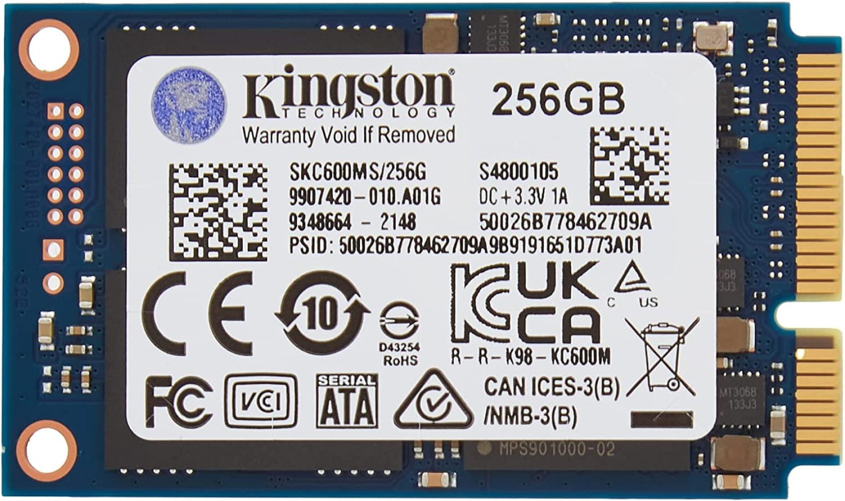 SSD KC600 256GB mSATA 3D TLC NAND SKC600MS/256G - Walmart.com