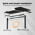 thumbnail image 4 of 55.1 Inch Electric L-Shaped Height Adjustable Standing Desk, Sit to Stand Corner Desk with Memory Presets and Hooks, Ergonomic Home Office Computer Desk for Workstations, Black, 4 of 9