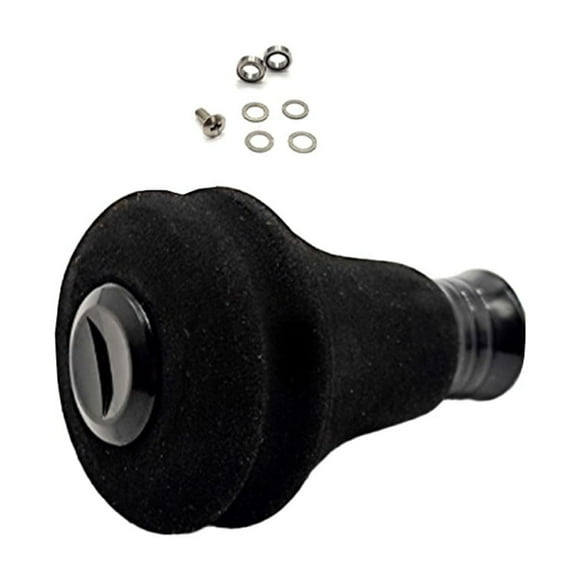 GLFILL Poignées de Moulinet de Pêche 44.8*29.6mm Antidérapantes Prise Confortable Installation Facile Résistance à l'Humidité Lancer d'Appâts Noir