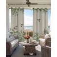 thumbnail image 4 of Hummingbird Blackout Curtains 84 Inches Long for Bedroom, Sage Green Botanical Leaf Vintage Botanical Thermal Insulated Room Darkening Black Out Window Curtain Panels Grommet Drapes for Living Room, 4 of 8