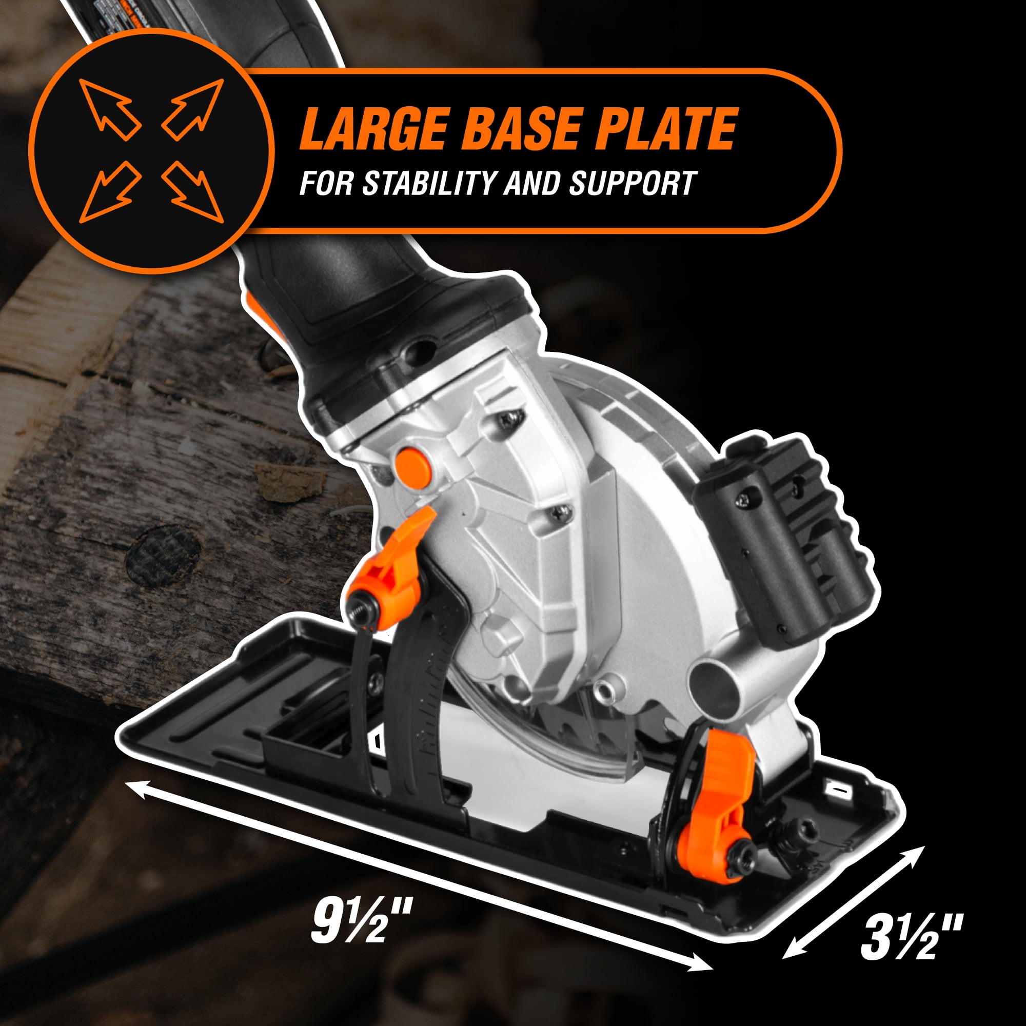 WEN 20V Max 4-1/2-Inch Cordless Mini Circular Saw with 2.0Ah Battery and Charger