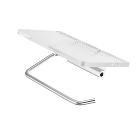 Vocoste Toilet Paper Holder Bathroom Toilet Roll Tissue Holder Wall Mount Aluminum Acrylic Silver Tone Clear