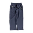 thumbnail image 6 of Zynoxe Men's Pants with Zipper Pockets Adjustable Drawstring Elastic Waist Straight Leg Pants Lightweight Breathable Quick Dry Waterproof Trousers Versatile Solid Color Outdoor Fishing Hiking Pants S, 6 of 6