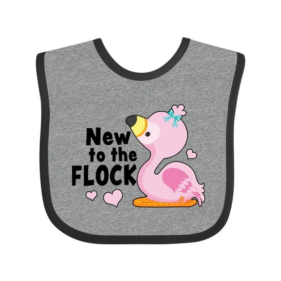 Inktastic New to the Flock Cute Baby Flamingo Boys or Girls Baby Bib