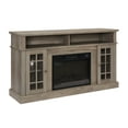 thumbnail image 6 of TV Stand with Fireplace, Modern TV Cabinet for TVs up to 65 inch, Electric Fireplace TV Stand with Storage, Entertainment Center Console Table, for Living Room Bedroom, Gray, D4937, 6 of 8