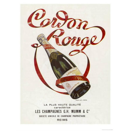 Mumm's Cordon Rouge Champagne Print Wall Art