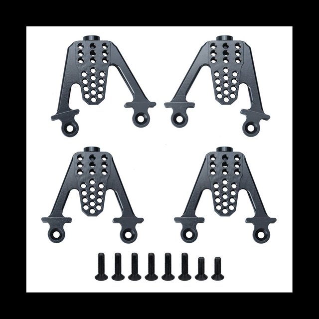 Amortiguador Trasero y Amortiguador Delantero de 4 Piezas para SCX10 RC Climbing Car Amortiguador para 1/10 SCX10 RC Car Titanium