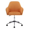 thumbnail image 4 of Home Office Chair,Modern Fabric Executive Desk Chair Accent Armchair with Lumbar Support,360°Swivel Adjustable Task Chair with Soft Seat,Vanity Chair with Metal Base for Bedroom Living Room,Orange, 4 of 7