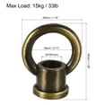 thumbnail image 2 of Unique Bargains 15kg Load 29x35mm M10 Thread Ring Shape Female Loop Eye Nut Bronze 2 Pack, 2 of 5
