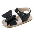 thumbnail image 2 of Fozruso Spring And Summer Children Baby Toddler Shoes Boys And Girls Sandals Solid Color Bow Buckle Open Toe Cute And Comfortable,Sizes 6 Toddlers 12-18 Months(Black), 2 of 7