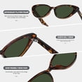 thumbnail image 3 of Anteojos de sol estilo cat eye vintage retro Fozono UV400 FZN7514 para mujer, 3 of 5