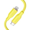 thumbnail image 2 of Cable Anker USB-C a Lightning, cable 641 (amarillo narciso, 3 pies), certificado MFi, cable de carga rápida de silicona powerline III Flow para iPhone 13 13 Pro 12 11 x XS XR 8 Plus (cargador no inclu, 2 of 2
