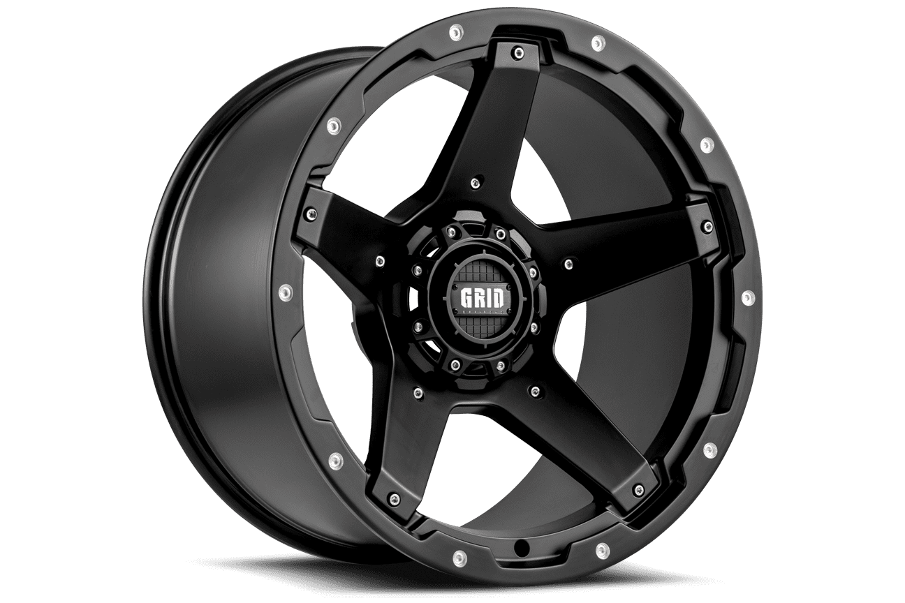 15mm Offset Matte Black Wheel Grid Off-Road GD04-18090870B1525 18x9 8x170 
