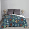 thumbnail image 6 of XMXT Throw Blanket, Christmas Squirrel Blue Doodle Machine Washable Blankets for Sofa, 40 x 30 inches, 6 of 9