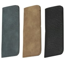 Mictong reading glasses bag, soft glasses bag, portable cloth glasses case, blue, black, brown, 3 pieces