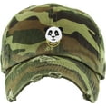 thumbnail image 2 of Panda Vintage Distressed Dad Hat Camo Adjustable Baseball Cap Hip Hop Animal SWAG Polar Bear Bamboo Giraffe Tiger, 2 of 4