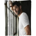 thumbnail image 3 of Blanket Tom Ellis Soft and Comfortable Warm Fleece Throw Blankets Yoga Blankets Beach Blanket Picnic Blankets Gift for Dorm Room Office Decor Sofa Bed Camping Travel All Season, 3 of 6