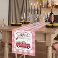 thumbnail image 2 of Table Runners 72 Inches Long Dress Scarves, Pink Valentine's Day Farmhouse Kitchen Table Runner, Coffee Tablerunners, Floral Love Heart Truck Romantic 18x72 Inch, 2 of 9