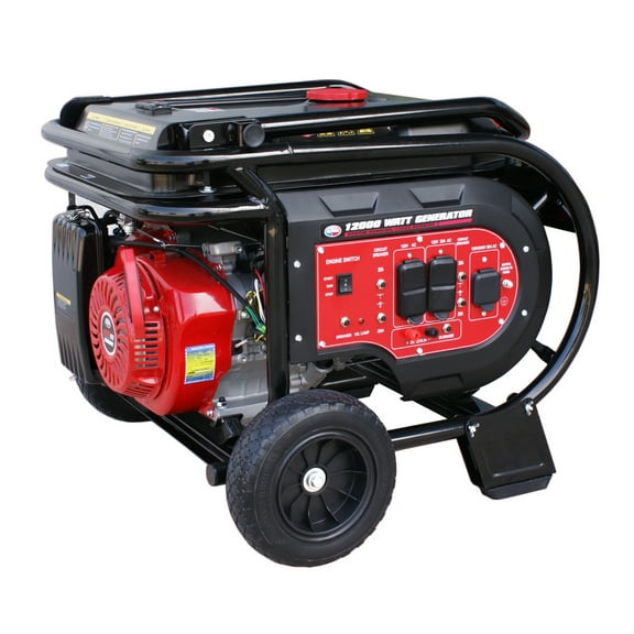 All Power Heavy Duty 12000 Watt Portable Generator with Electric Start, 12000W Gas Powered w/ 120/240V 30A AC, G12000E