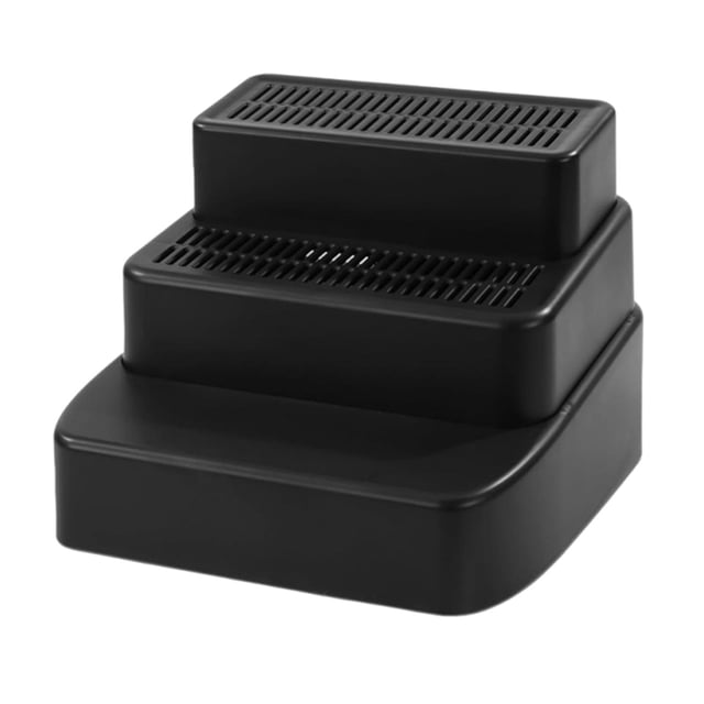 Milaget 3 Level Cat Litter Stair Ramp Versatile Accessories for Senior Cats Washable Black