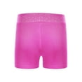 thumbnail image 5 of Haitryli Kids Girls Gym Skating Performance Dance Outfits Sparkly One Shoulder Crop Tops and Shorts Set Hot Pink 14, 5 of 6