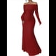 thumbnail image 2 of Vestido Ajustado de Larga con Hombros Descubiertos para Mujer, Elegante Vestido para Cóctel o Fiesta Vino Tinto XXL, 2 of 9