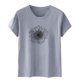thumbnail image 3 of Blusas de Manga Corta para las Mujeres Divertido Impreso Cuello Redondo Tee, Vintage Humor Gráfico Blusas de Primavera para las Mujeres, 3 of 5