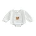 thumbnail image 1 of Combinaison d'Automne pour Bébé, Décontractée, Manches Longues, Broderie d'Ours, Poche avant, une-Pièce, 1 of 7