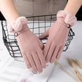 thumbnail image 2 of Guantes de terciopelo cálidos de invierno para mujer, otoño e invierno, para montar al aire libre, pantalla táctil, a prueba de viento, cálidos para conducir, 2 of 6