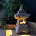 thumbnail image 2 of Solar Powered Stone Pagoda Decorative Ornaments Garden Sculpture Outdoor Lights For Balcony Garden Courtyard Decoration, 2 of 6