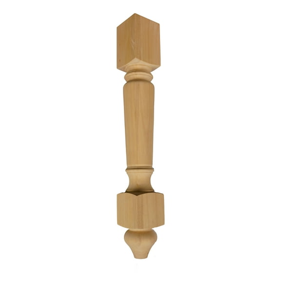 BingLTD - 36" Tall Unfinished Square Rubberwood Post - 1 PC (K501-RW-UNF)