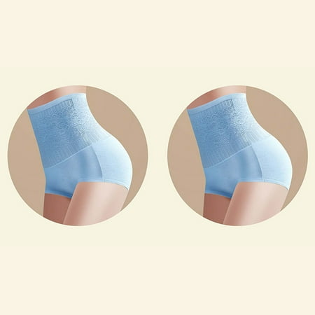 

SBYOJLPB Women s waist High Waisted Body Shaper Shorts Shapewear for Women Tummy Control Panties Light blue 4(L)