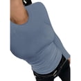 thumbnail image 3 of Spring Fall Women Long Sleeve Slim Fit Solid T Shirt Crew Neck Tops, 3 of 4