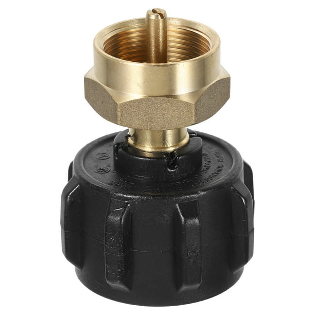 Adaptador de recarga de propano Adaptador de recarga de tanque de propano de latón Acoplador de tanque de cilindro de gas para recarga segura de propano Mantenimiento del cilindro de gas