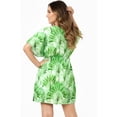 thumbnail image 2 of LA LEELA Women's Short Fall Swimsuit Cover ups Tops XL-XXL Pear, Leaves, 2 of 4