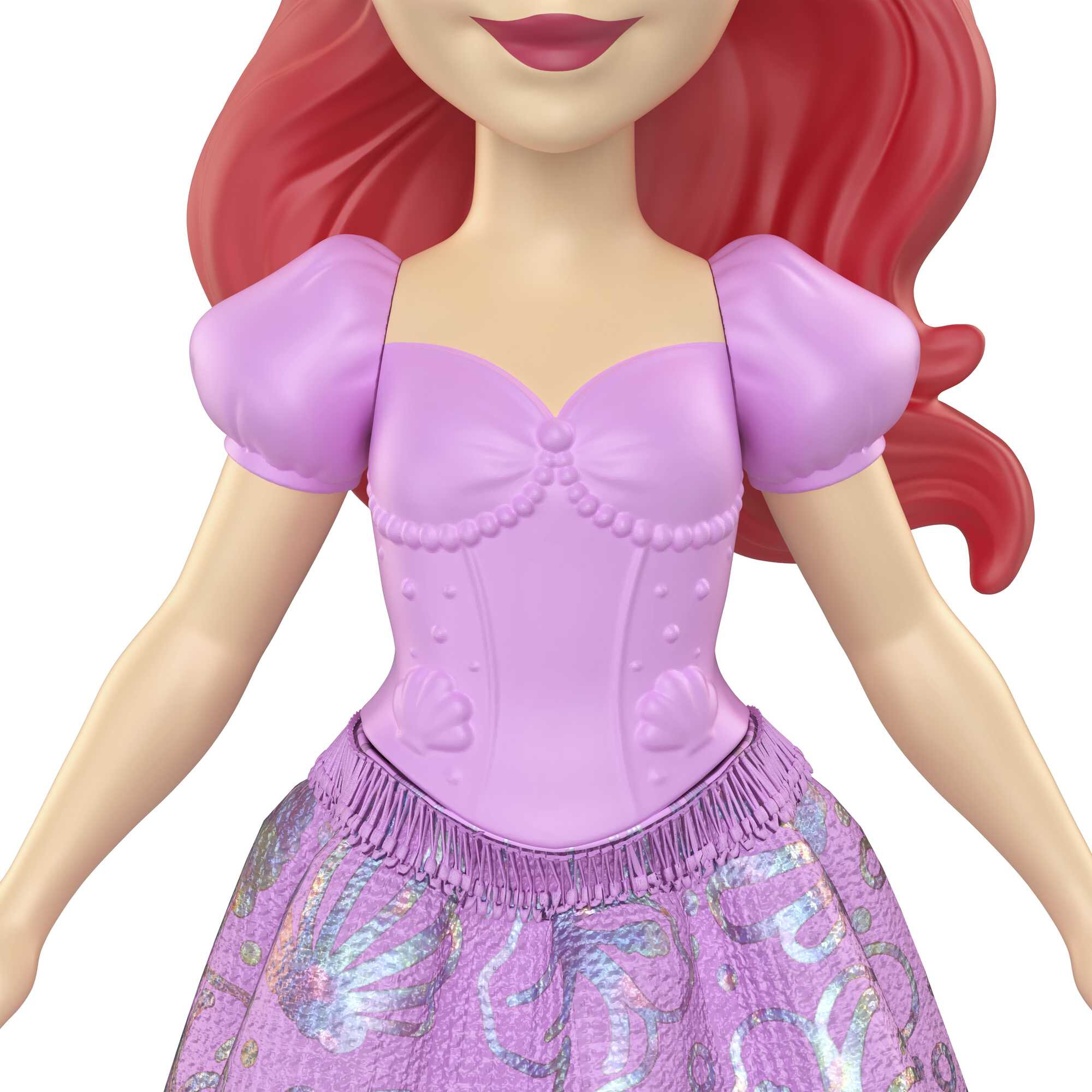 Disney Princess Ariel Small Doll, Red Hair & Blue Eyes, Signature Look with Pink Gown - image 5 of 6