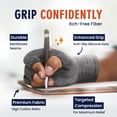 thumbnail image 2 of Dr. Frederick's Original Arthritis Compression Gloves, Fingerless with Grip, Gray, Small, 2 of 9