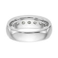 thumbnail image 5 of 14K White Gold Ring Band Wedding Diamond Round 7-Stone Channel , Size 9, 5 of 6