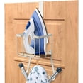 thumbnail image 2 of Over The Door/Wall Mount Ironing Board Hanger, Laundry Room Iron and Ironing Board Storage Holder, White, 2 of 2
