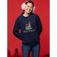thumbnail image 2 of Storybook Style Xmas Cabin Sweatshirt Women -Image by Shutterstock, Female Small, 2 of 4