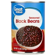 Great Value Seasoned Black Beans, 15 oz Can