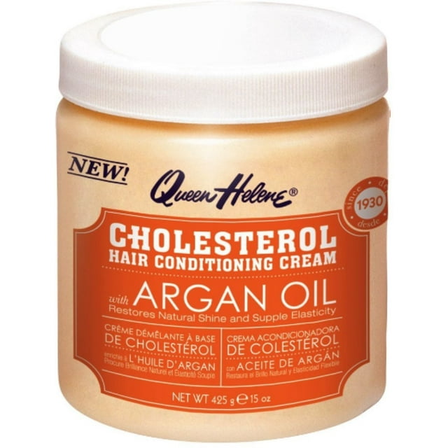 QUEEN HELENE Cholesterol Hair Conditioning Creme Argan Oil, 15 oz (Pack of 3)