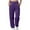 Purple, variant on Women's Fleece Lined Sweatpants Loose Joggers With Pockets Cross Elastic Waist, Beige, L