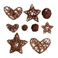 thumbnail image 3 of 9 Uds. de bolas de ratán, colgantes de corazones y estrellas, accesorios para fotos, regalo, manualidades tejidas, adornos navideños colgantes para Café BLESIY bolas corazones estrellas, 3 of 8