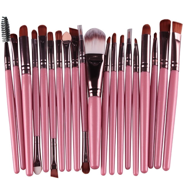 DPTALR 20 Pcs Makeup Brush Set Tools Make-up Toiletry Kit Wool Make Up Brush Set