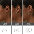 thumbnail image 3 of LeCalla 925 Sterling Silver Hypoallergenic Click Top Hoop Earrings for Sensitive Ears, Set of 3 Pairs (15mm, 21mm, 25mm), 3 of 8