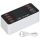 thumbnail image 1 of Cargador USB A9+ de 8 puertos, carga rápida de 40W, QC 3,0, USB C, múltiples estaciones de carga USB con LCD para teléfonos inteligentes y tabletas, 1 of 8